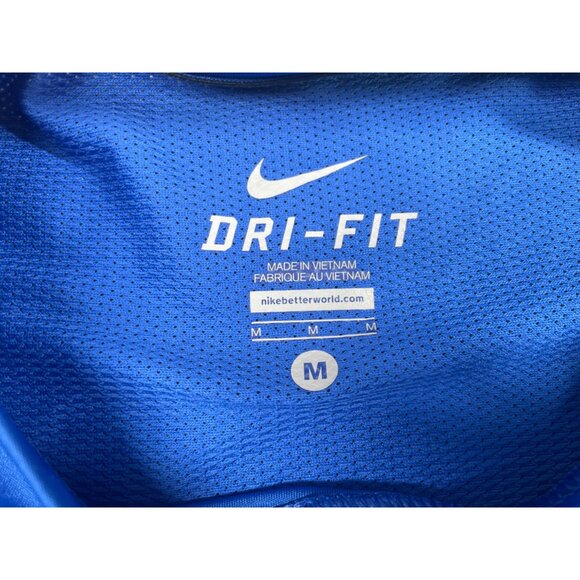 Nike Dri-Fit Blue Long-Sleeve Athletic Shirt Mens Medium Football Comfort cool - Picture 4 of 6